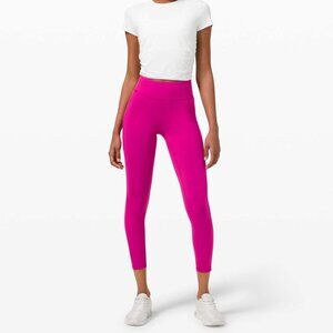 EUC Lululemon Invigorate High-Rise Tight 25", Sz 6, Ripened Raspberry